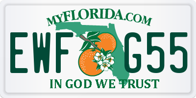 FL license plate EWFG55