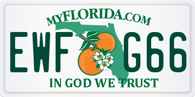 FL license plate EWFG66