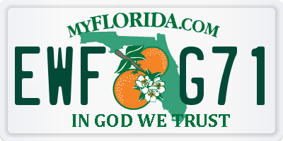 FL license plate EWFG71