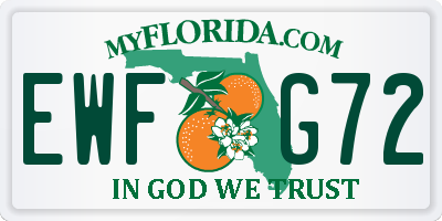 FL license plate EWFG72