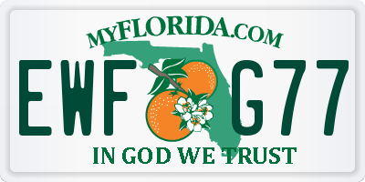 FL license plate EWFG77
