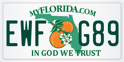 FL license plate EWFG89