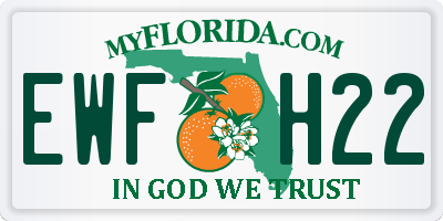 FL license plate EWFH22