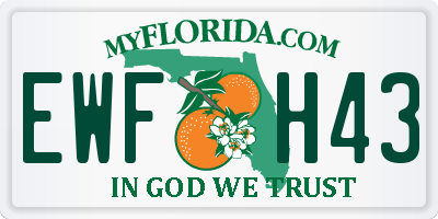 FL license plate EWFH43