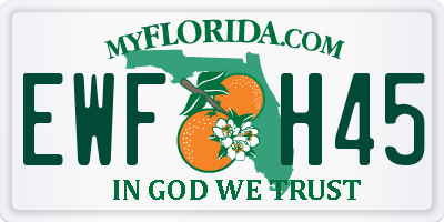 FL license plate EWFH45