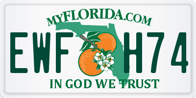 FL license plate EWFH74