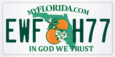 FL license plate EWFH77