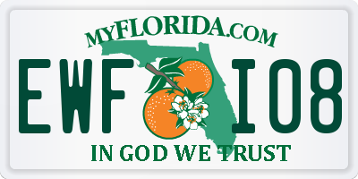FL license plate EWFI08