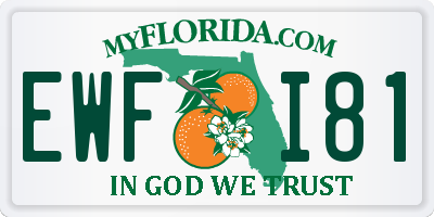 FL license plate EWFI81