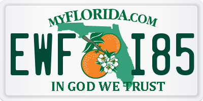 FL license plate EWFI85