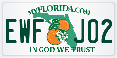 FL license plate EWFJ02