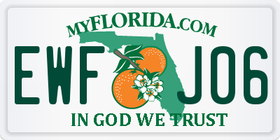 FL license plate EWFJ06