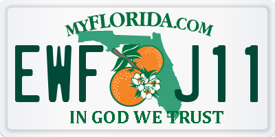 FL license plate EWFJ11