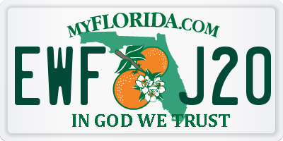 FL license plate EWFJ20