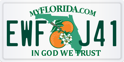 FL license plate EWFJ41
