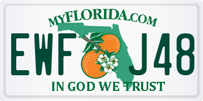 FL license plate EWFJ48