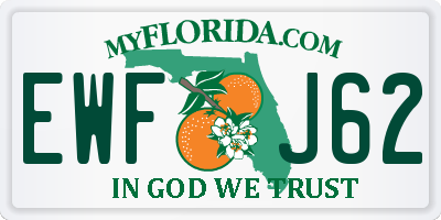 FL license plate EWFJ62