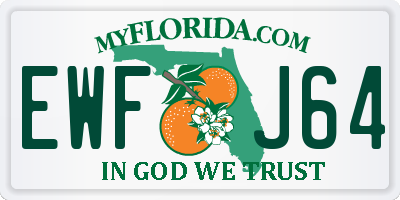 FL license plate EWFJ64