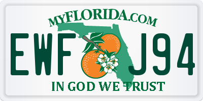 FL license plate EWFJ94