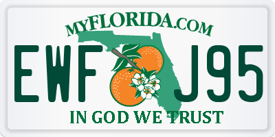 FL license plate EWFJ95