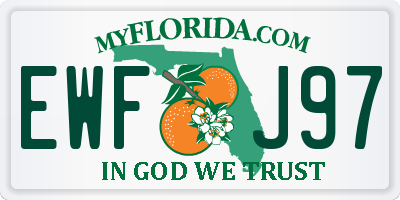 FL license plate EWFJ97