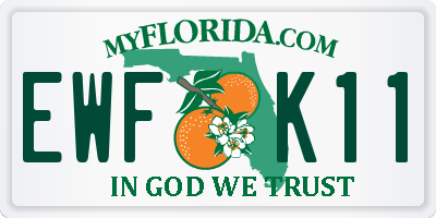 FL license plate EWFK11