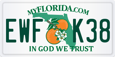 FL license plate EWFK38