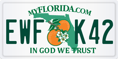FL license plate EWFK42