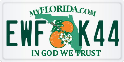 FL license plate EWFK44