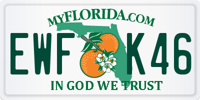 FL license plate EWFK46