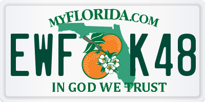 FL license plate EWFK48