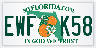 FL license plate EWFK58