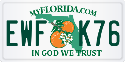 FL license plate EWFK76