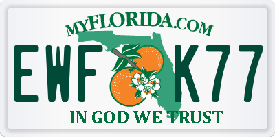 FL license plate EWFK77