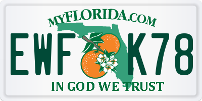 FL license plate EWFK78