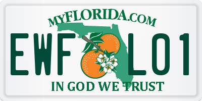 FL license plate EWFL01