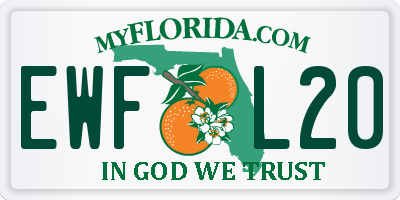 FL license plate EWFL20