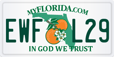 FL license plate EWFL29