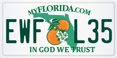FL license plate EWFL35