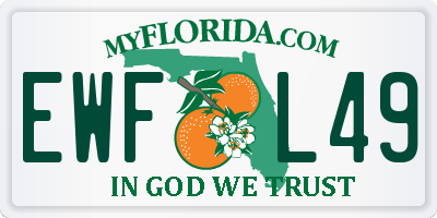 FL license plate EWFL49