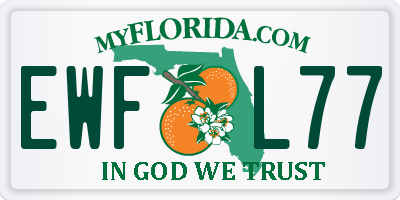 FL license plate EWFL77