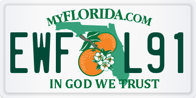 FL license plate EWFL91