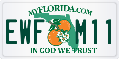 FL license plate EWFM11