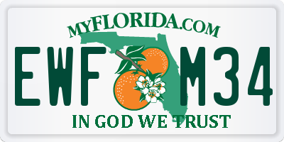 FL license plate EWFM34