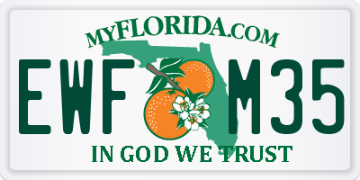 FL license plate EWFM35
