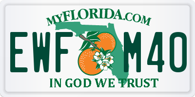 FL license plate EWFM40