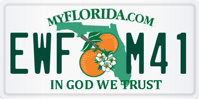 FL license plate EWFM41