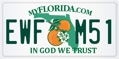 FL license plate EWFM51