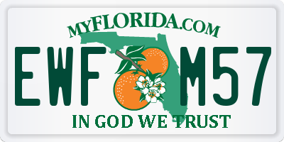 FL license plate EWFM57