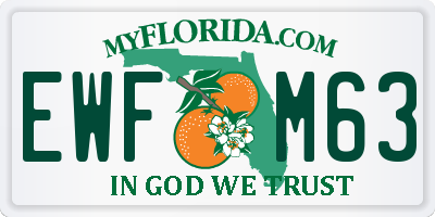 FL license plate EWFM63